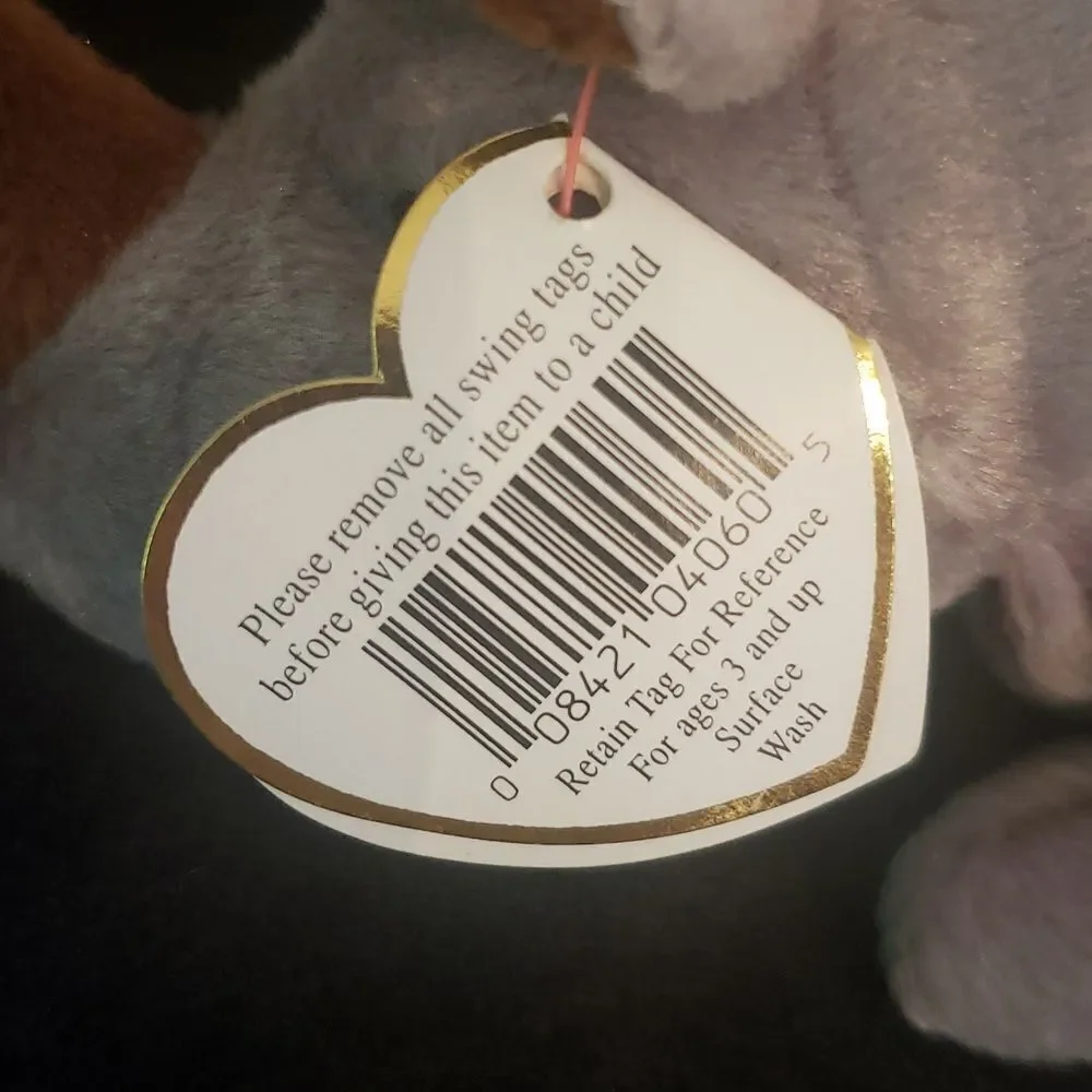 Vintage 1996 Ty Beanie Baby SPIKE the Rhinoceros